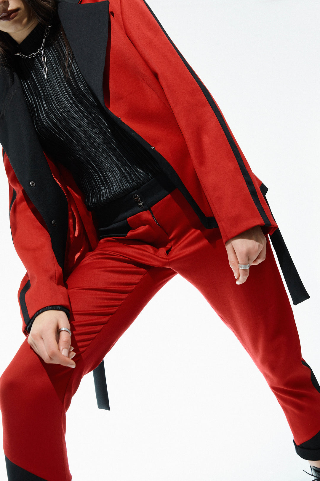 Trousers From Italian Wool in Red. Pre-order only!