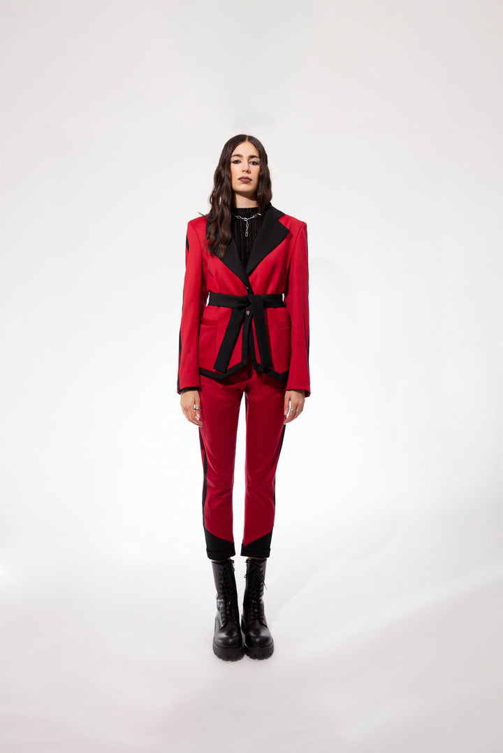 Trousers From Italian Wool in Red. Pre-order only!