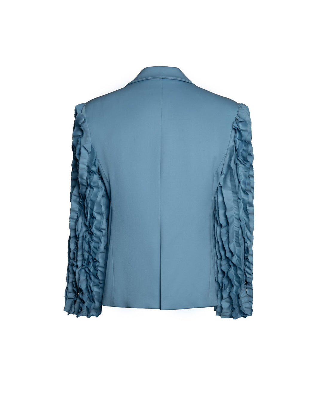 Blue Double-Breasted Jacket With 3D Details. Pre-order only!