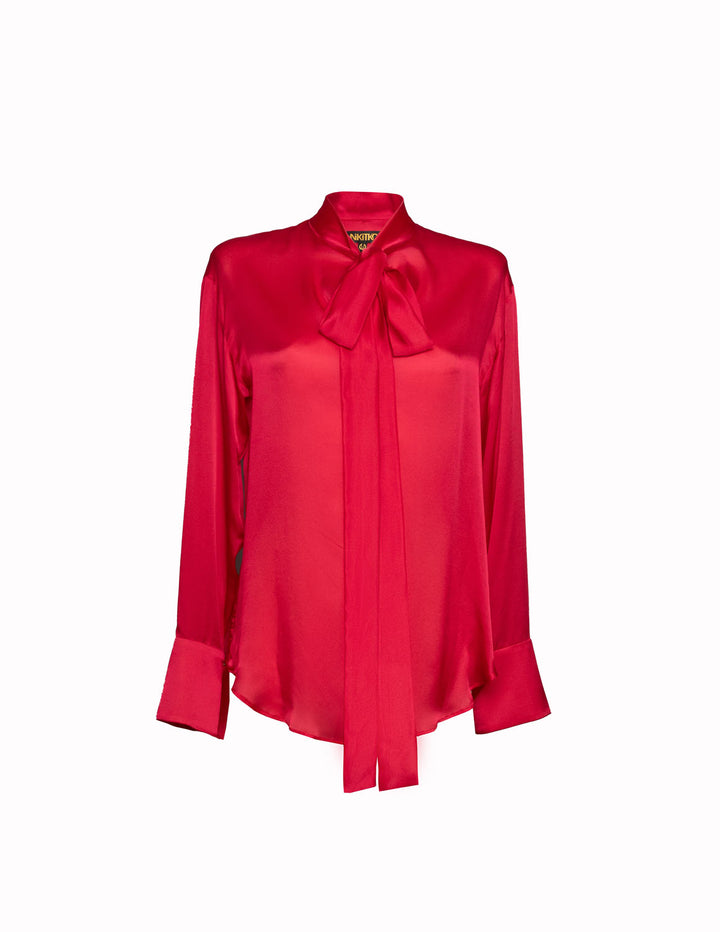 Silk Blouse in Red