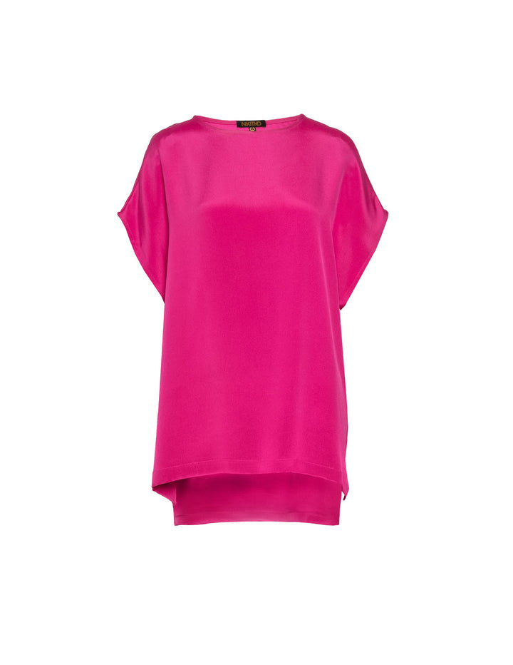 Cady Silk Top in Pink