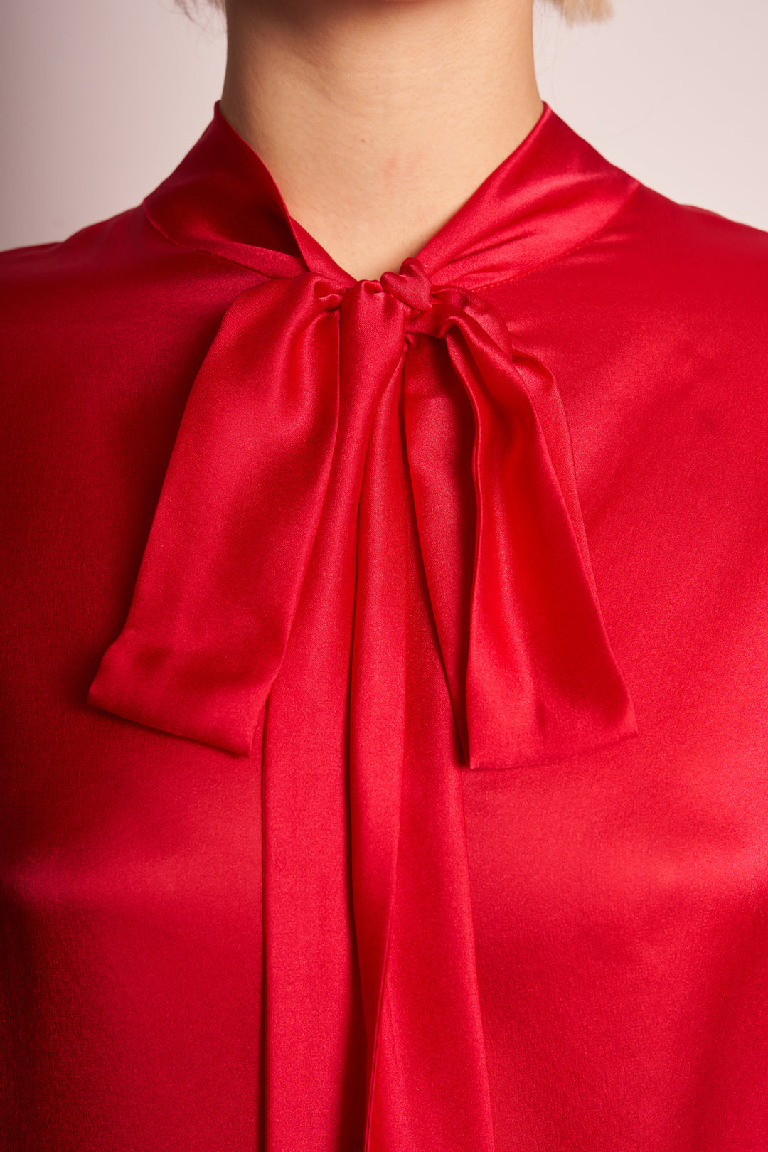 Silk Blouse in Red