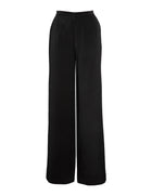 High-Waisted Long Silk Drap Trousers