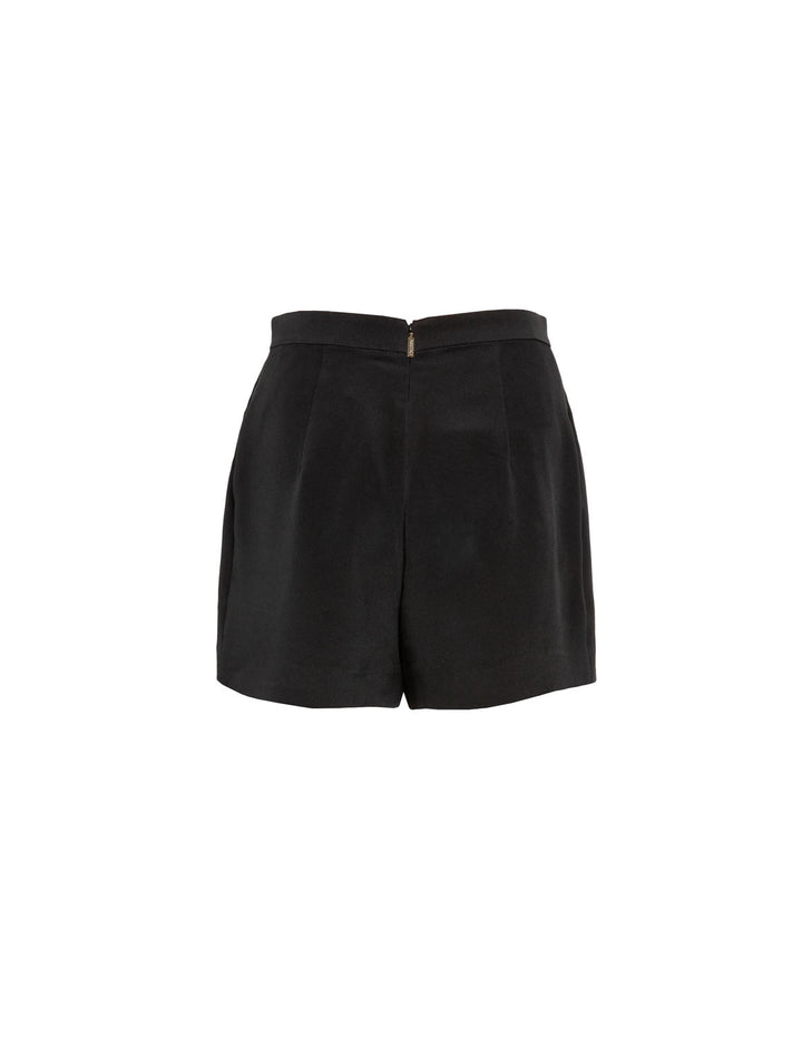 Pleated High-Waisted Shorts From Silk