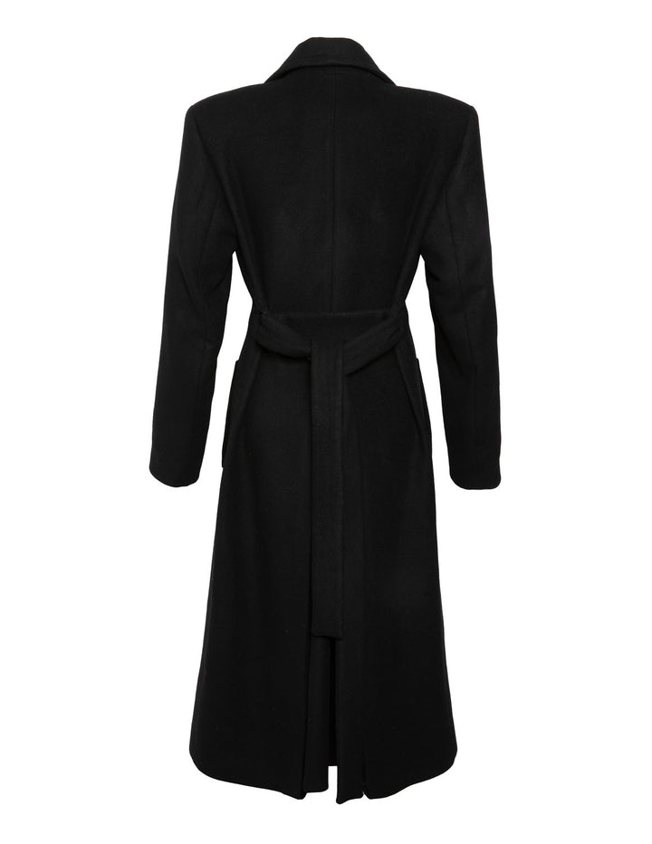 Double Breasted Wool Coat in Black. Pre-order only