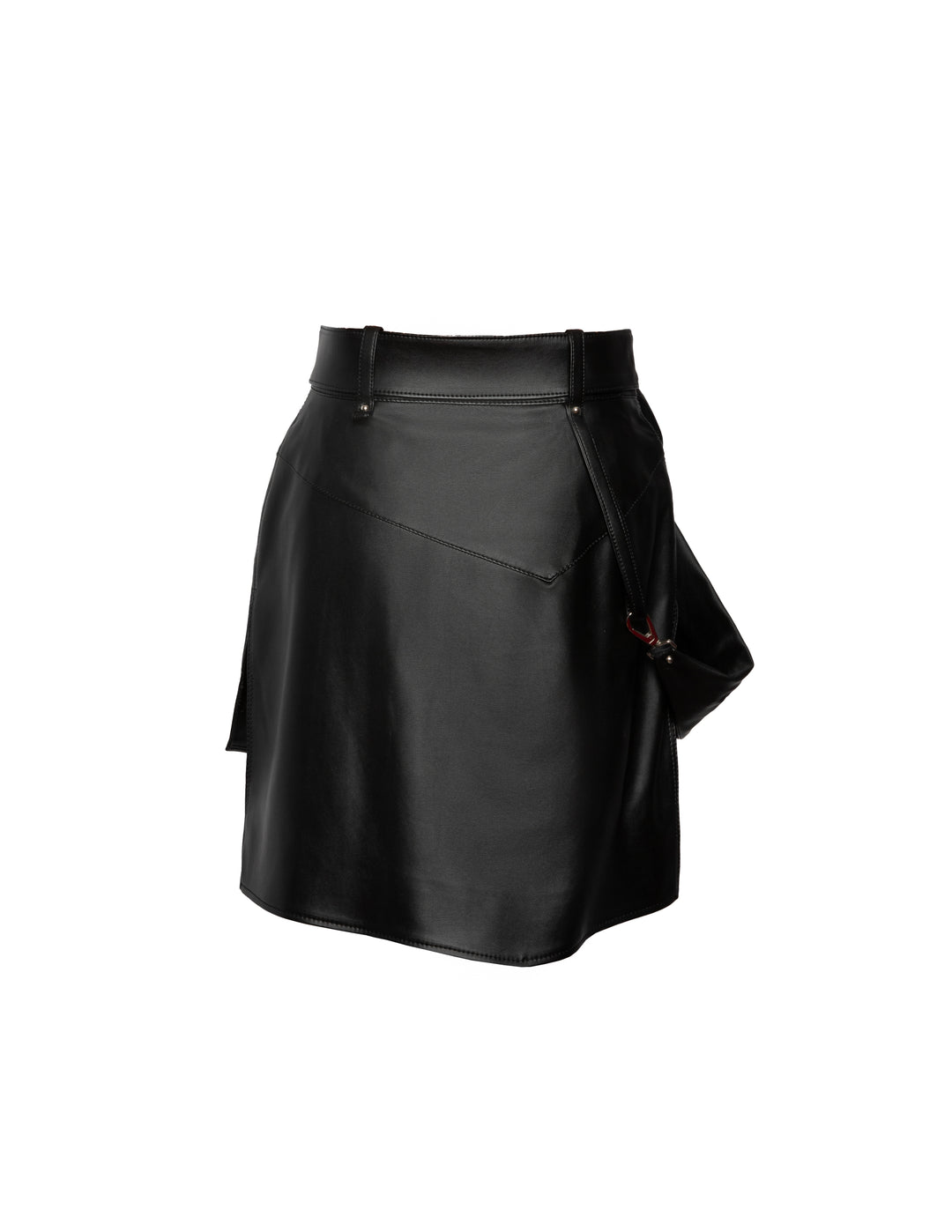 BIKER MINI SKIRT IN BLACK